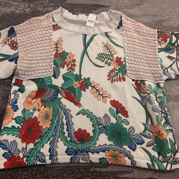 Anthropologie Sweaters - Anthropologie Size XS NWT NEW Sweater Flowers Women's